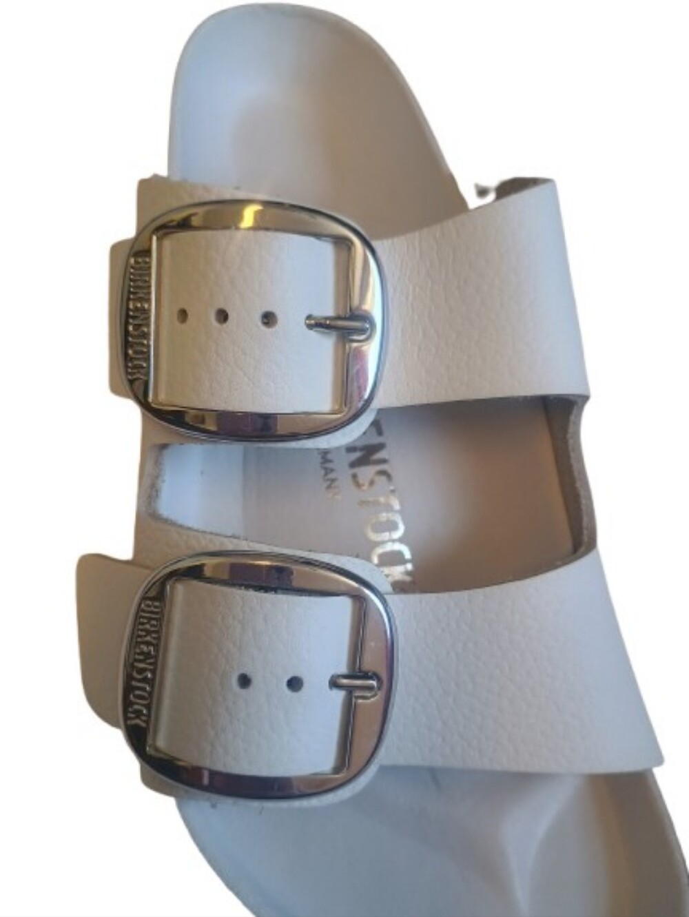 Birkenstock LEATHER Arizona Big Buckle White Sandal SIZE: 36 - Picture 2 of 9